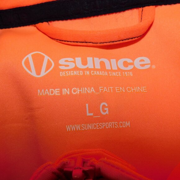 Sunice Men's L Allendale 2.0 Water Repellant Golf Pullover Orange / Dragon Fire - Picture 4 of 12